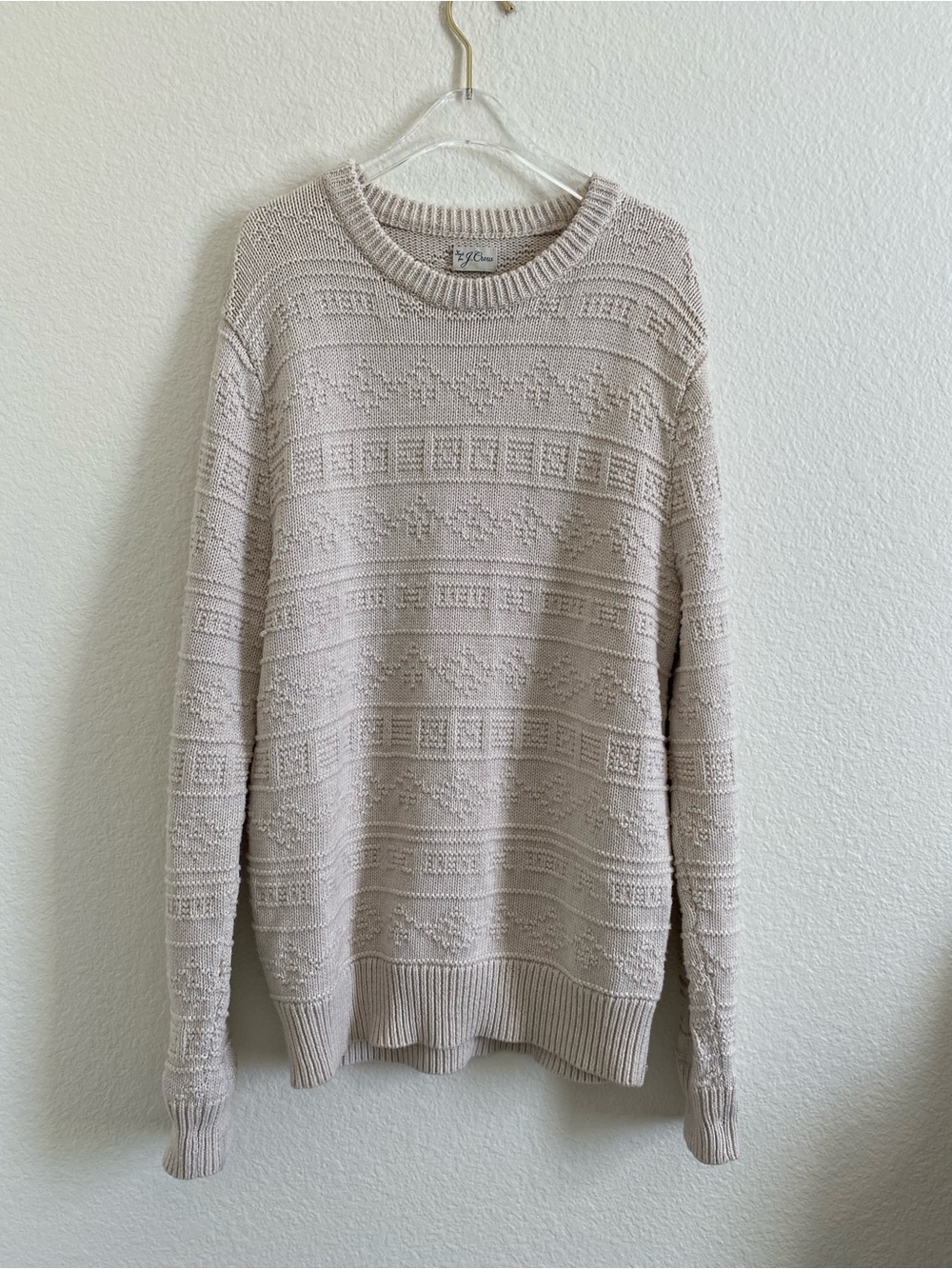 J.Crew Cotton Cable-Knit Crewneck Sweater